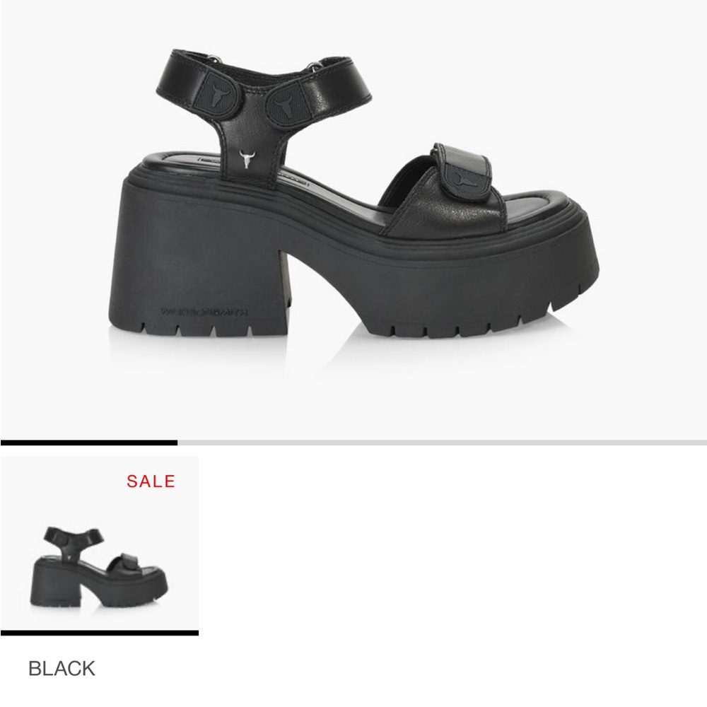 Windsor Smith Black Chunky Platform Sandals